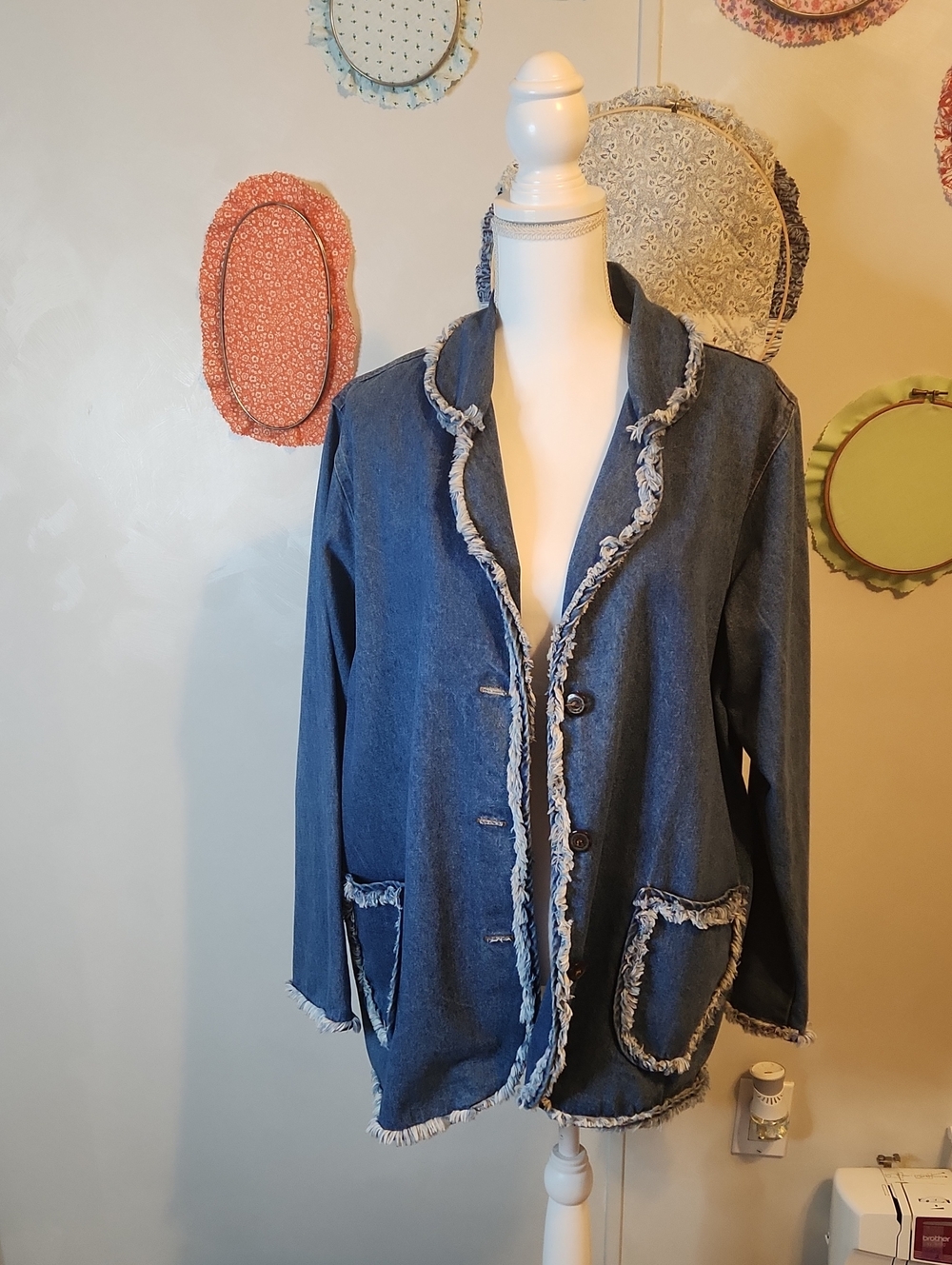 Cove Frayed Edge Blue Jean Jacket